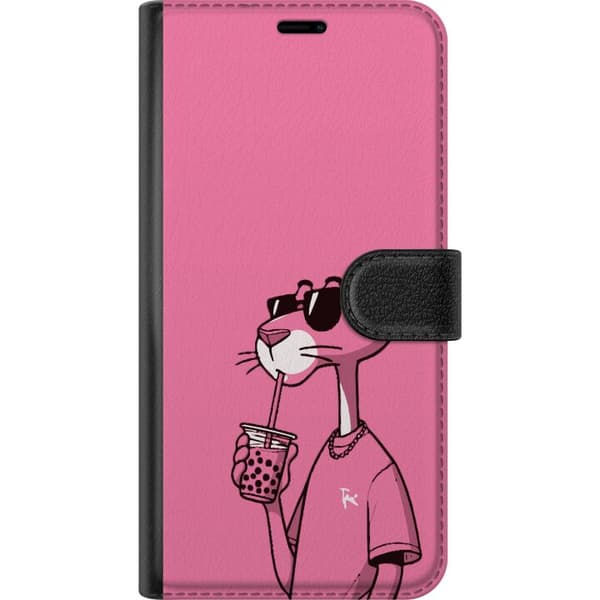 Kompatibel Tegnebogsetui til Apple iPhone 13 Pro Max Pink Panther Drink
