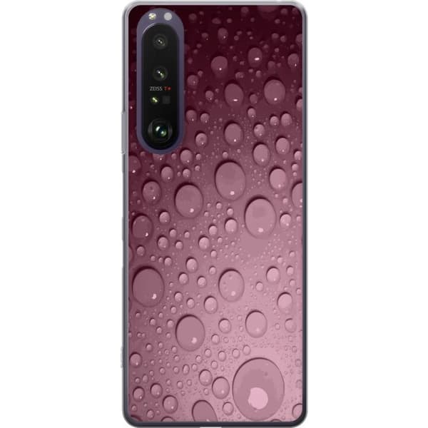 Kompatibelt Mobildeksel til Sony Xperia 1 III Rosa vattendroppar
