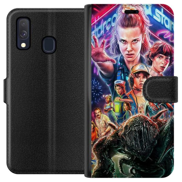 Kompatibelt Plånboksfodral till Samsung Galaxy A40 Stranger Things