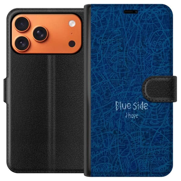 Kompatibelt Lommeboketui til Apple iPhone 17 Pro Max Blue Side klotter