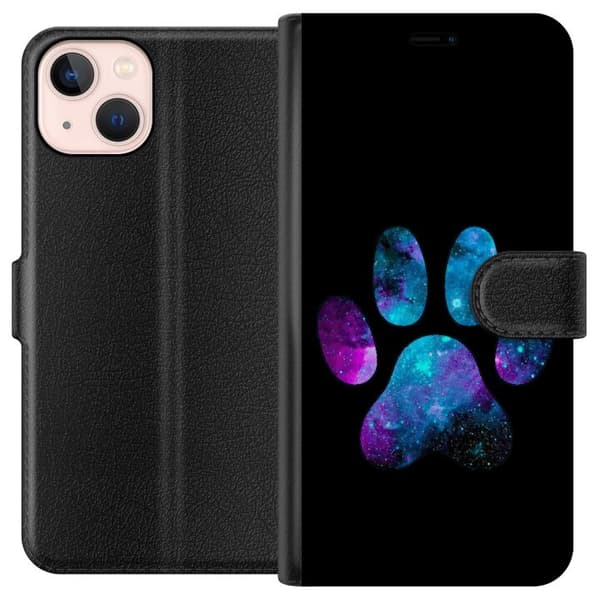 Kompatibelt Plånboksfodral till Apple iPhone 13 mini Galaxy Paw