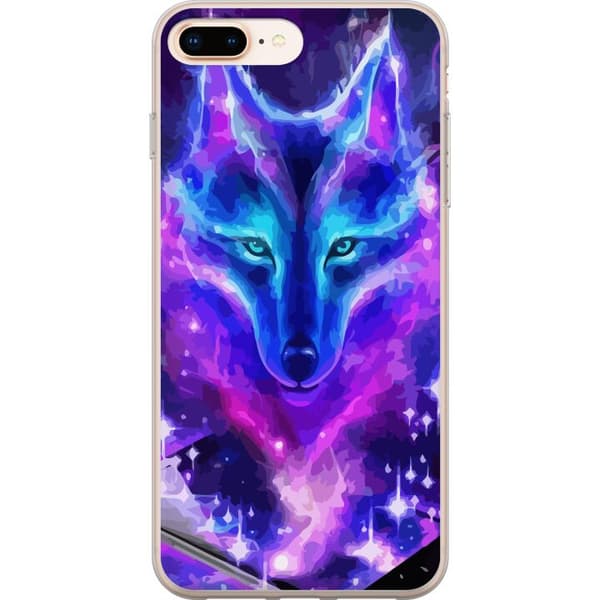 Kompatibelt Mobilskal till Apple iPhone 8 Plus Neon Varg