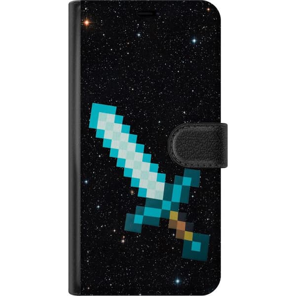 Kompatibelt Plånboksfodral till Apple iPhone 13 mini Minecraft Svärd