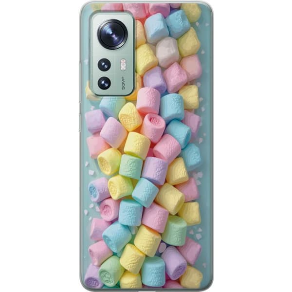 Kompatibelt Mobildeksel til Xiaomi 12 Søt godisdesign med marshmallows