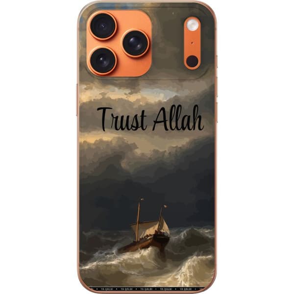 Kompatibelt Mobilskal till Apple iPhone 18 Pro Max Trust Allah över stormigt hav
