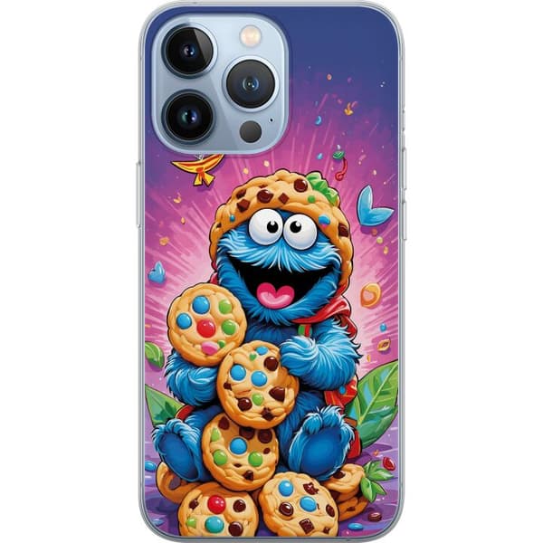 Kompatibelt Mobildeksel til Apple iPhone 13 Pro Søtt Cookie Monster motiv med kjeks
