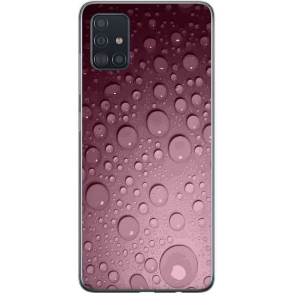 Kompatibelt Mobildeksel til Samsung Galaxy A51 Rosa vattendroppar