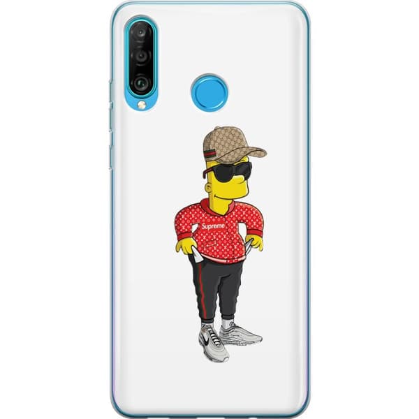 Kompatibelt Mobilskal till Huawei P30 lite Bart Simpsons SUP