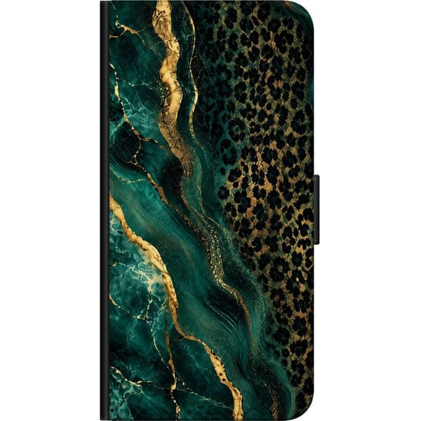 Kompatibelt Plånboksfodral till OnePlus 7T Pro Emerald Leopard