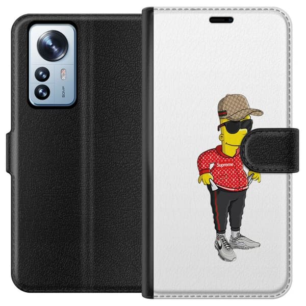Kompatibel Tegnebogsetui til Xiaomi 12 Pro Bart Simpsons SUP