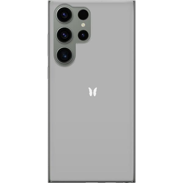 Kompatibelt Mobildeksel til Samsung Galaxy S23 Ultra Grå Sommerfugl