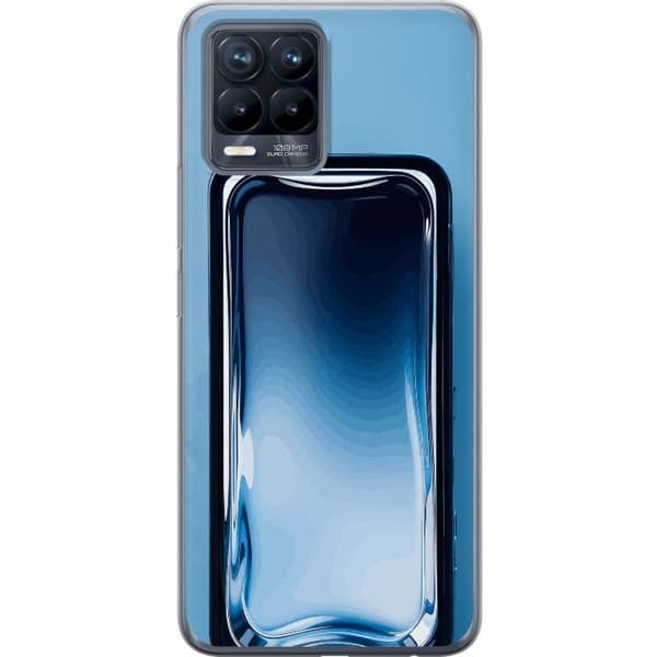 Kompatibelt Mobildeksel til Realme 8 Blå glaseffekt