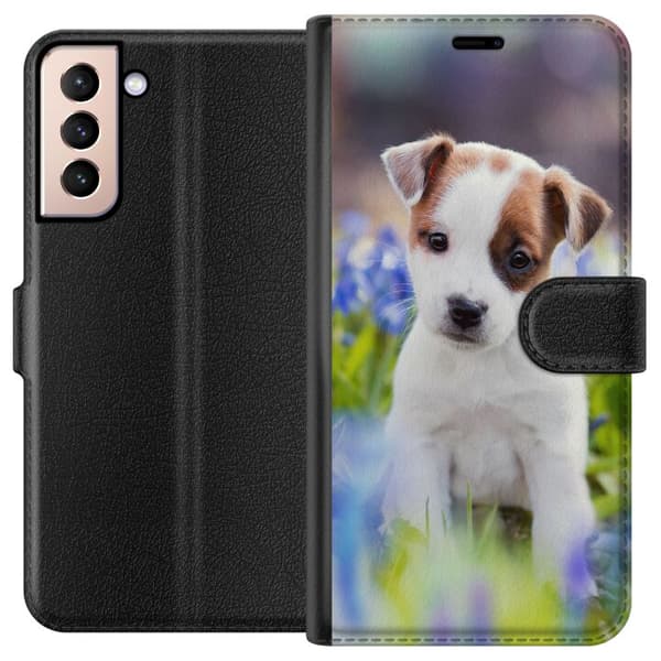 Kompatibelt Plånboksfodral till Samsung Galaxy S21 Hund