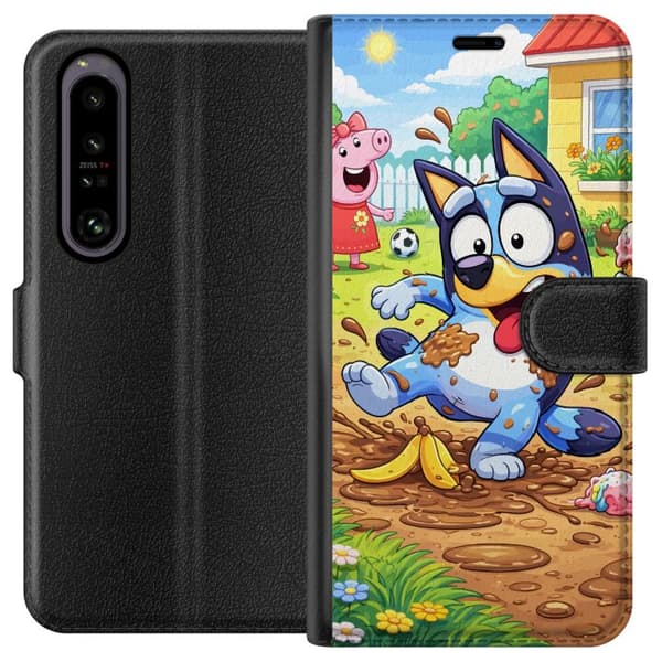 Kompatibel Tegnebogsetui til Sony Xperia 1 IV Blåy