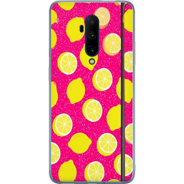 Kompatibelt Mobildeksel til OnePlus 7T Pro Citronmönster rosa