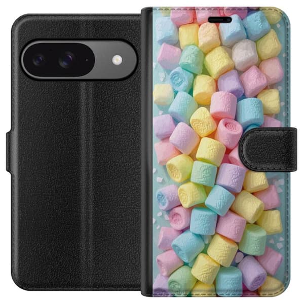 Kompatibelt Lommeboketui til Google Pixel 9 Pro Søt godisdesign med marshmallows