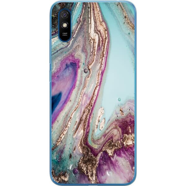 Kompatibelt Mobilskal till Xiaomi Redmi 9A Lila marmor