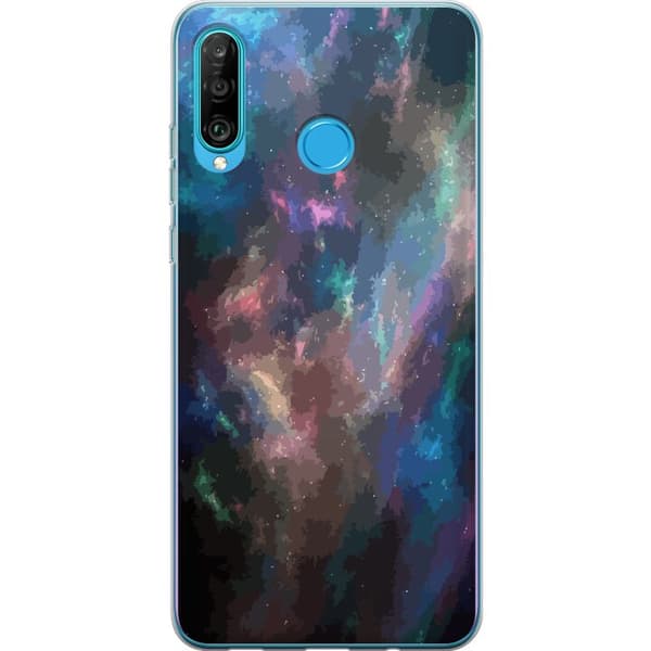 Kompatibelt Mobilskal till Huawei P30 lite Galaxy Marmor