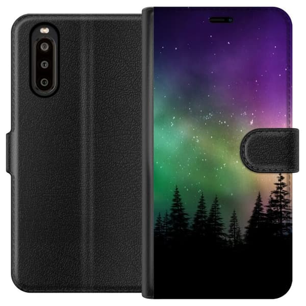 Kompatibel Tegnebogsetui til Sony Xperia 10 II Nordlys