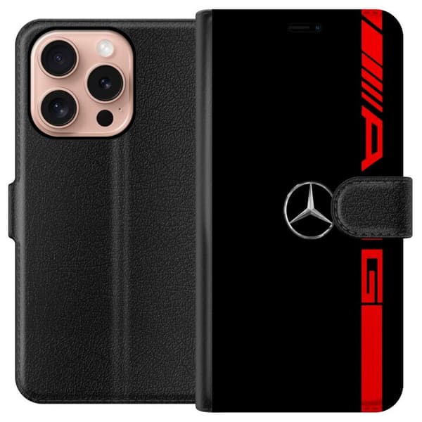 Kompatibel Tegnebogsetui til Apple iPhone 16 Pro Mercedes-Benz