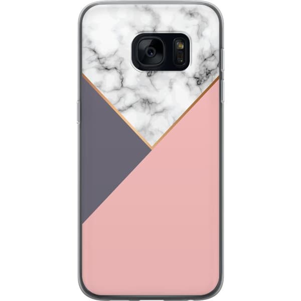 Kompatibelt Mobilskal till Samsung Galaxy S7 Marble Cut