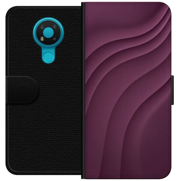 Kompatibelt Lommeboketui til Nokia 3.4 Plommebevegelse