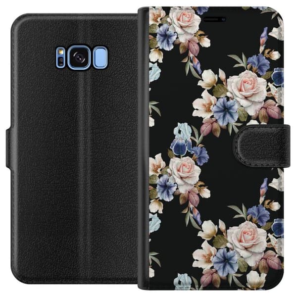 Kompatibelt Plånboksfodral till Samsung Galaxy S8 Blommor