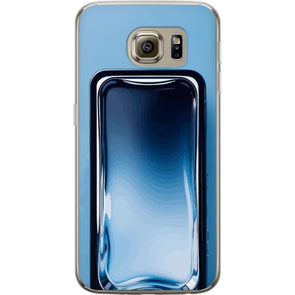 Kompatibelt Mobilskal till Samsung Galaxy S6 Blå glaseffekt