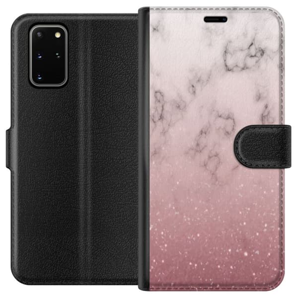 Kompatibelt Plånboksfodral till Samsung Galaxy S20+ Glitter och marmor