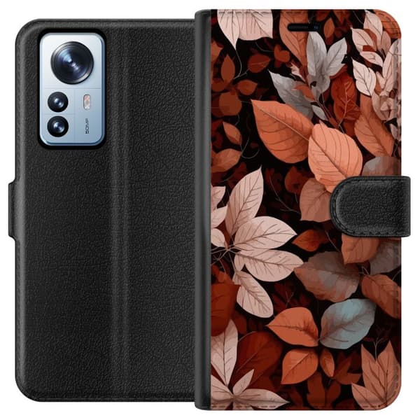 Kompatibel Tegnebogsetui til Xiaomi 12 Pro Efterårsblade