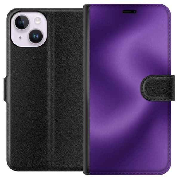 Kompatibelt Plånboksfodral till Apple iPhone 14 Purple Motion