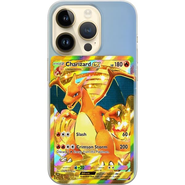 Kompatibelt Mobildeksel til Apple iPhone 15 Pro Premiummotiv med Charizard EX
