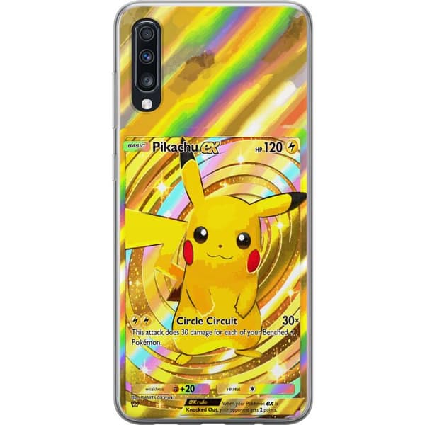 Kompatibelt Mobildeksel til Samsung Galaxy A70 Blank Pikachu EX-design med samlebåndsfølelse