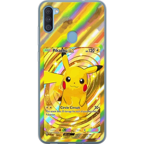 Kompatibelt Mobildeksel til Samsung Galaxy A11 Blank Pikachu EX-design med samlebåndsfølelse
