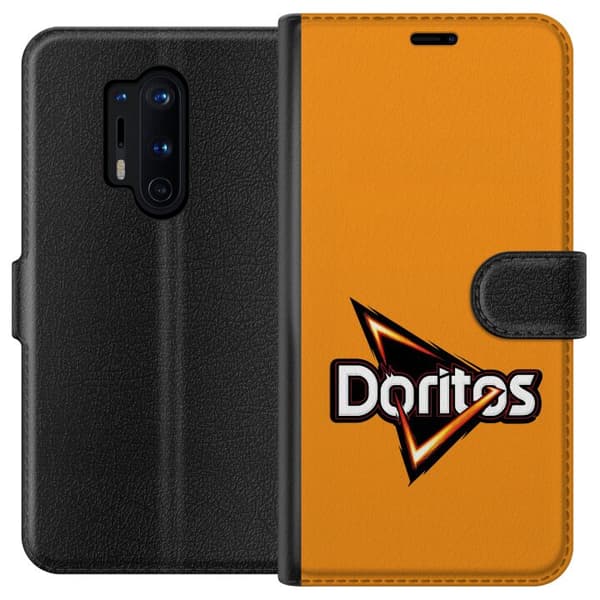 Kompatibel Tegnebogsetui til OnePlus 8 Pro Sleek Doritos design med ikonisk logo