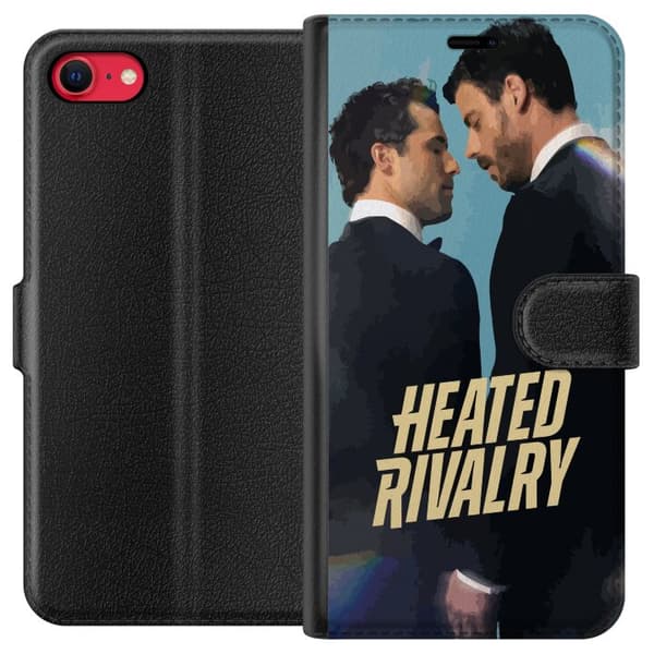 Kompatibelt Plånboksfodral till Apple iPhone 7 Modern affischdesign med eleganta män och romantisk spänning