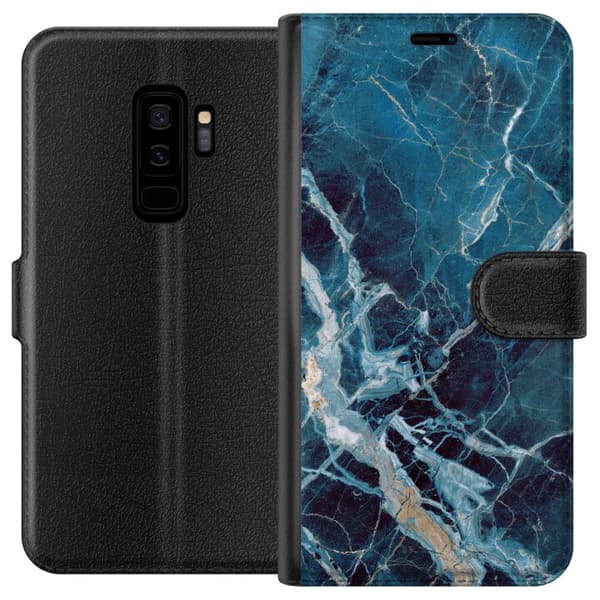 Kompatibel Tegnebogsetui til Samsung Galaxy S9+ Marmar