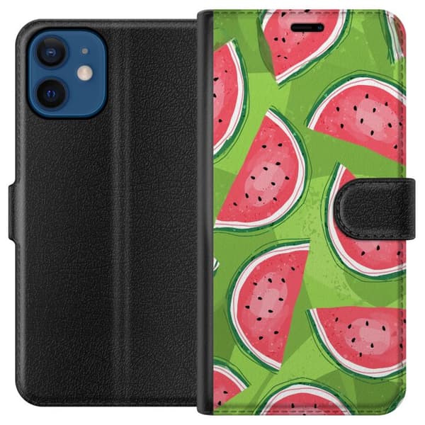 Kompatibelt Lommeboketui til Apple iPhone 12 Vattenmelon