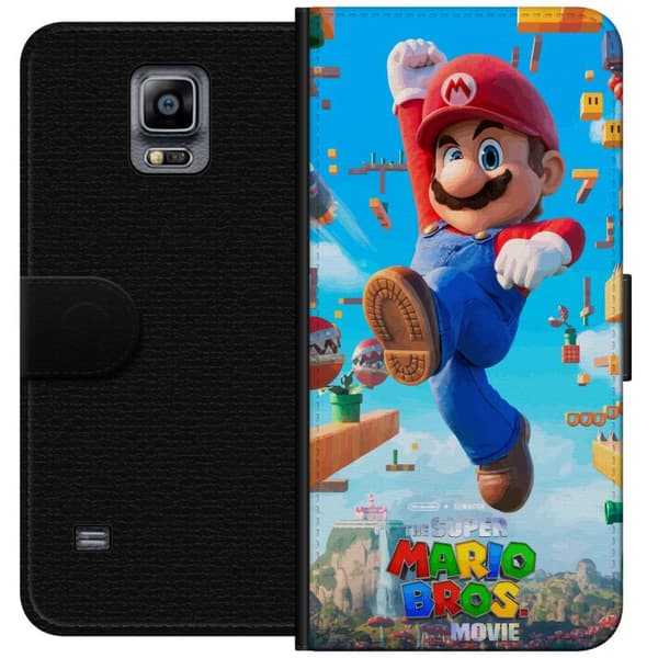 Kompatibel Tegnebogsetui til Samsung Galaxy Note 4 Dynamisk spilmotiv med Mario og ikoniske platforme