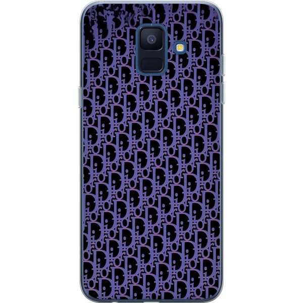 Kompatibelt Mobildeksel til Samsung Galaxy A6 (2018) Moderneluksuriøst monogram i stilrent design