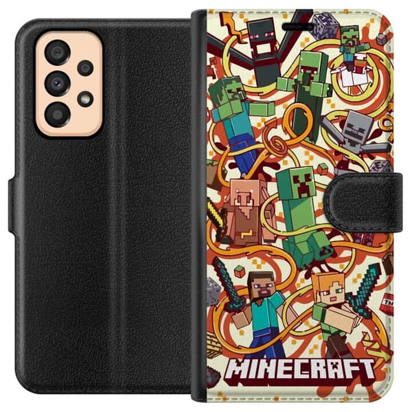 Kompatibel Tegnebogsetui til Samsung Galaxy A33 5G Minecraft