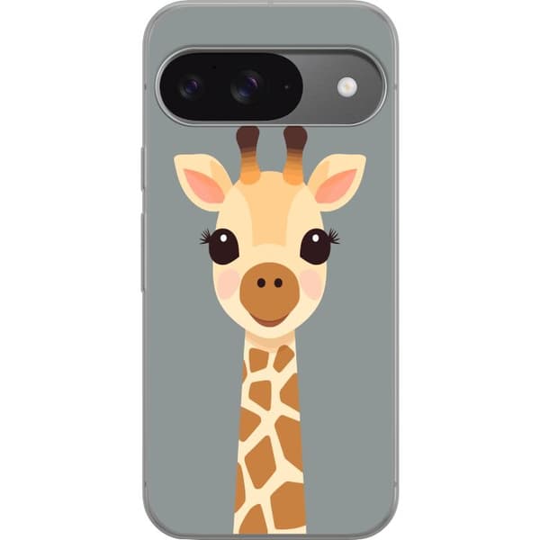 Kompatibelt Mobilskal till Google Pixel 9 Pro Söt giraff med stora ögon