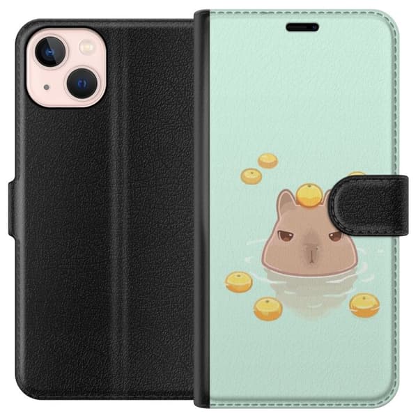 Kompatibelt Plånboksfodral till Apple iPhone 13 mini Capybara