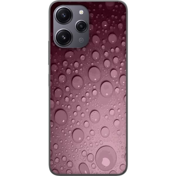 Kompatibelt Mobildeksel til Xiaomi Redmi 12 Rosa vattendroppar