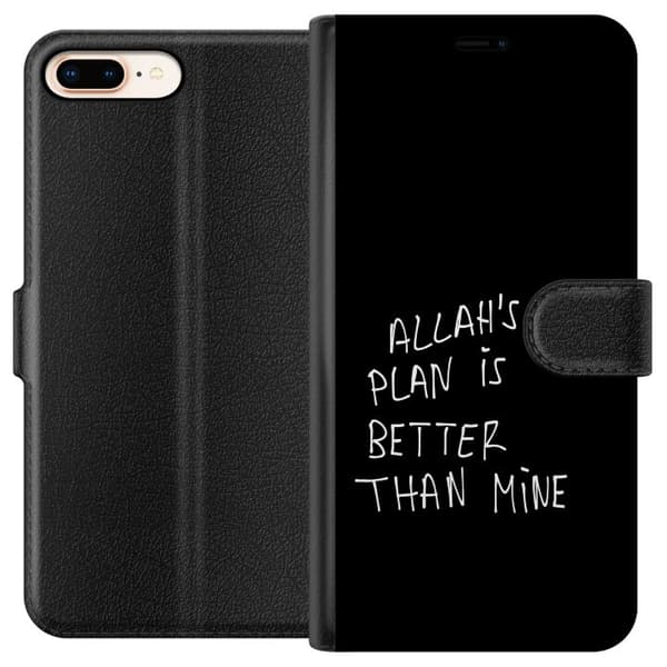 Kompatibelt Lommeboketui til Apple iPhone 8 Plus Allahs plan är bättre än min
