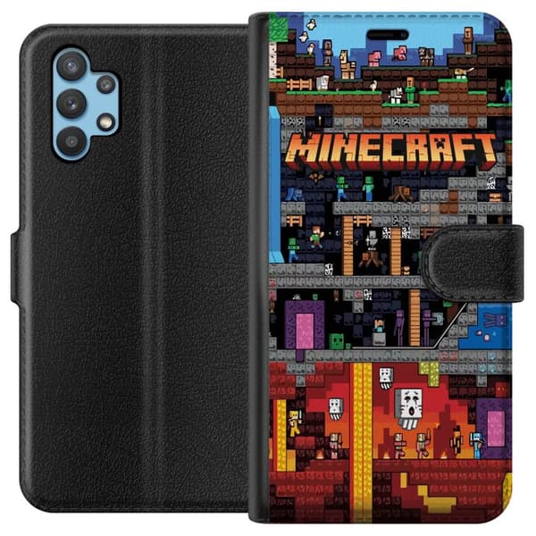 Kompatibelt Plånboksfodral till Samsung Galaxy A32 5G Minecraft