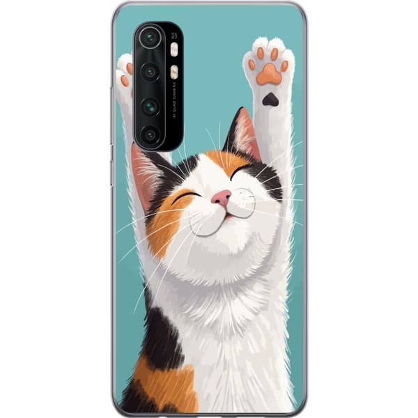 Kompatibelt Mobilskal till Xiaomi Mi Note 10 Lite Glad trefärgad katt