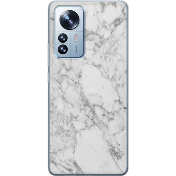 Kompatibelt Mobilskal till Xiaomi 12 Pro Marmor Vit