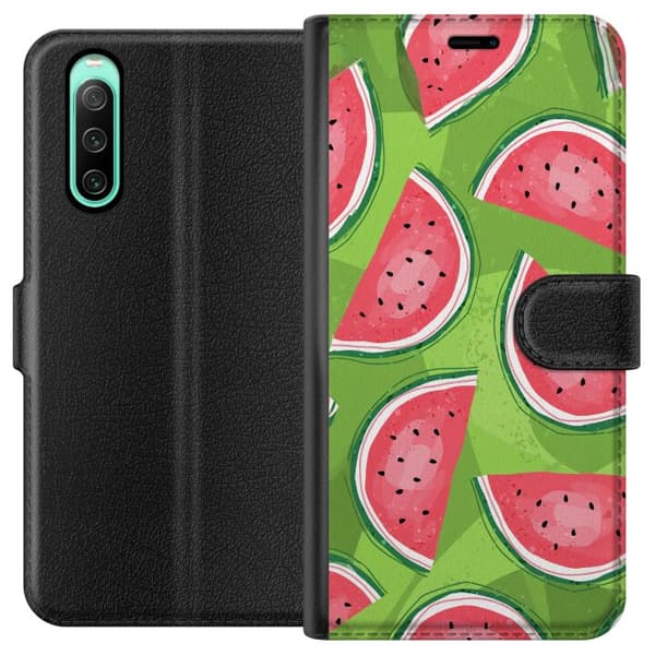 Kompatibelt Lommeboketui til Sony Xperia 10 IV Vattenmelon