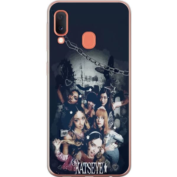 Kompatibelt Mobildeksel til Samsung Galaxy A20e KATSEYE mörkt gruppcollage